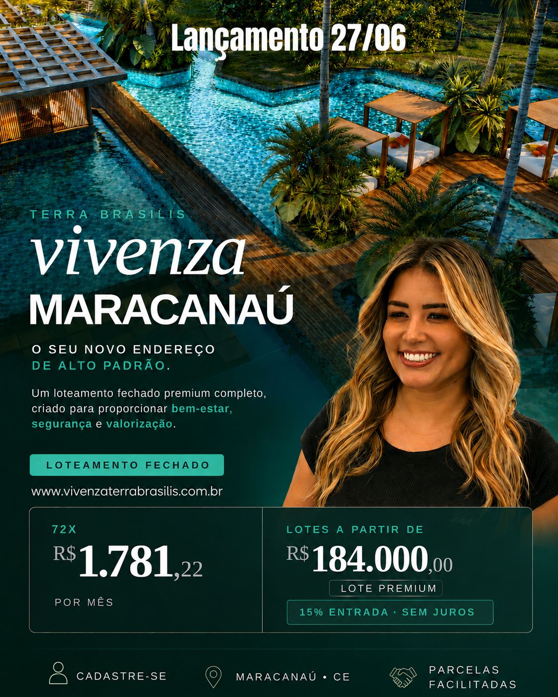 Vivenza Terra Brasilis - Lançamento 27/06 - Lotes a partir de R$ 184.000,00